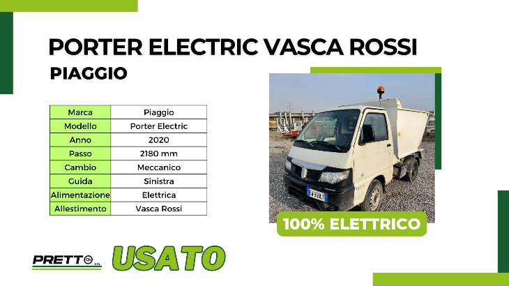 Piaggio Porter Electric Vasca Rossi