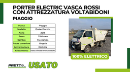 Porter Electric vasca Rossi con attrezzatura voltabidoni