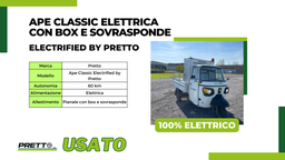 Ape Classic Electrified by Pretto Pianale + Box